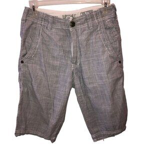 Buckle Black Mens Size 27 x 23 Gray West Coast Slim Pockets Bermuda Shorts